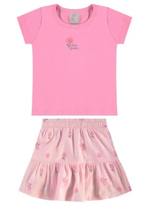 Pulla Bulla - Conjunto Ribana com Elastano Leve Rosa - PULLA BULLA
