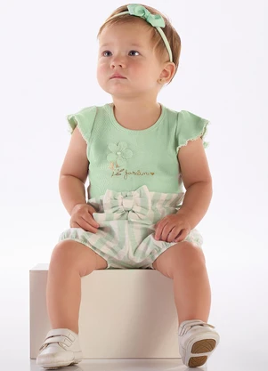 Pulla Bulla - Conjunto Ribana com Elastano Leve Verde - PULLA BULLA