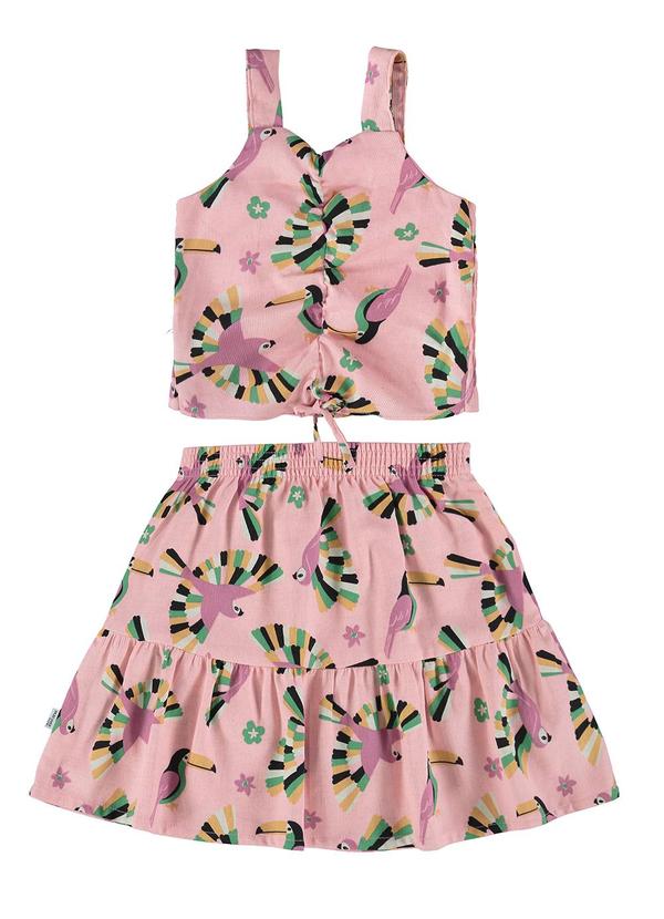 Malwee Kids - Conjunto Rosa Araras Marias