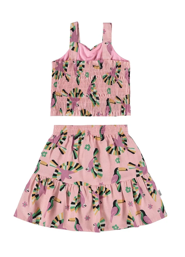 Malwee Kids - Conjunto Rosa Araras Marias 2