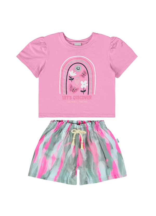 Malwee Kids - Conjunto Rosa Claro Let'S Discover Clochard