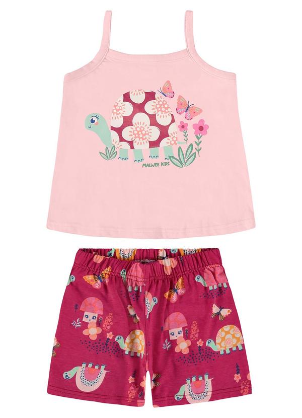 Malwee Kids - Conjunto Rosa Claro Tartarugas Menina