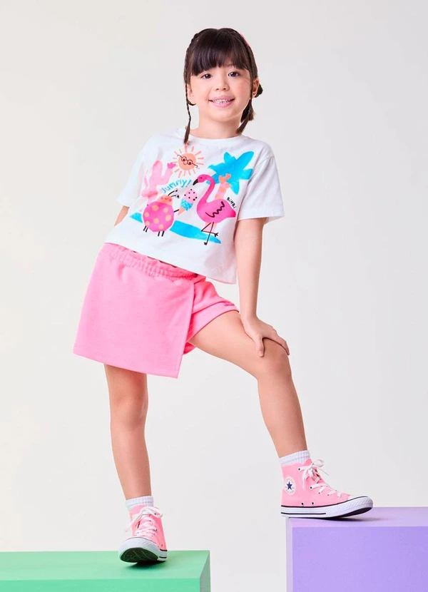 Bimbi - Conjunto Rosa de Flamingos Rosa