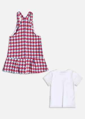 Momi - Conjunto Rosa de Pied Coq Branco - MOMI