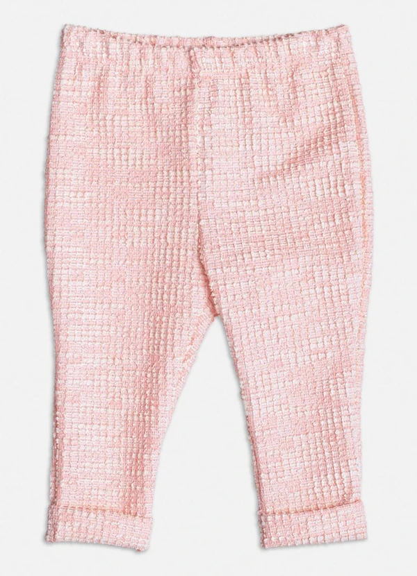 Momi - Conjunto Rosa de Tweed com Corações Rosa 4