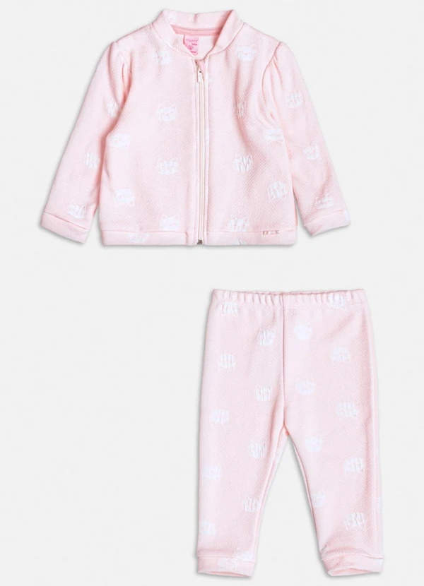 Momi - Conjunto Rosa de Ursinho Rosa