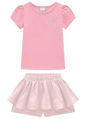 Carinhoso - Conjunto Rosa Escuro Lurex Menina - CARINHOSO