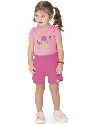 Malwee Kids - Conjunto Eu Amo Verão Menina Rosa - MALWEE KIDS