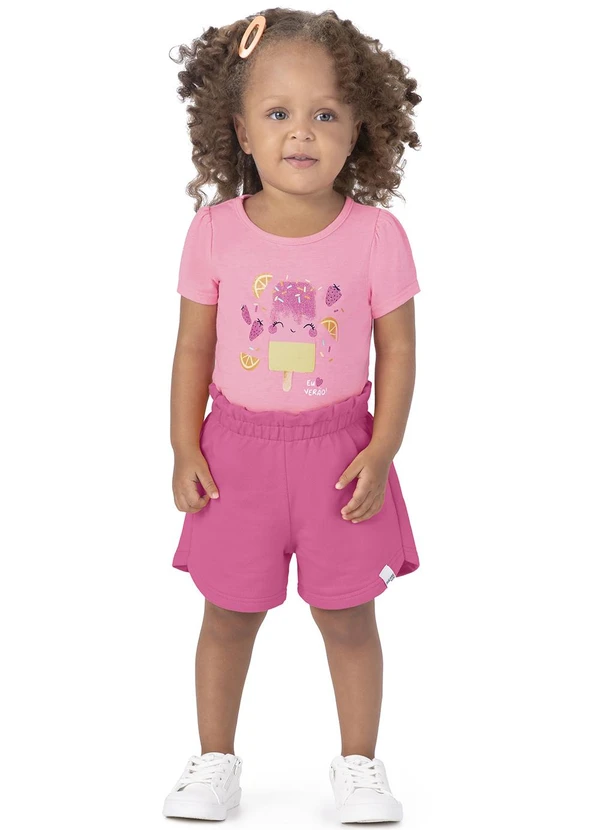 Malwee Kids - Conjunto Eu Amo Verão Menina Rosa 2