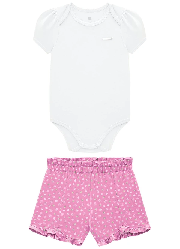 Carinhoso - Conjunto Rosa Solzinho Clochard Menina 2