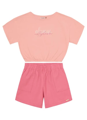 Carinhoso - Conjunto Rosê Always Stylish Cropped Menina - CARINHOSO
