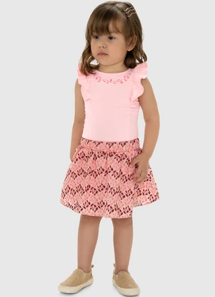 Carinhoso - Conjunto Rosê Folhagens Bordadas - CARINHOSO