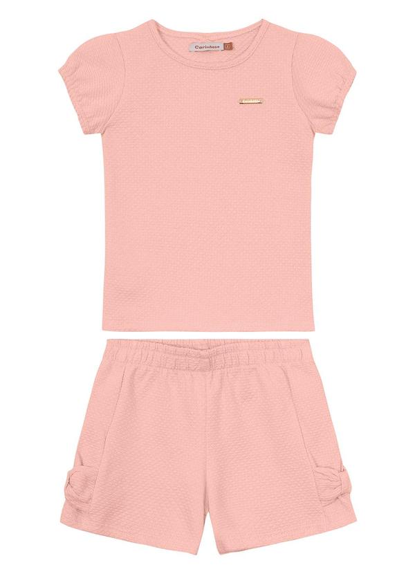 Carinhoso - Conjunto Rosê Malha Trabalhada Comfort Menina 2