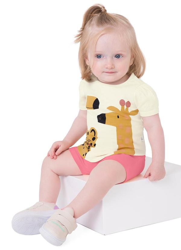 Malwee Kids - Conjunto Safari com Glitter Off White