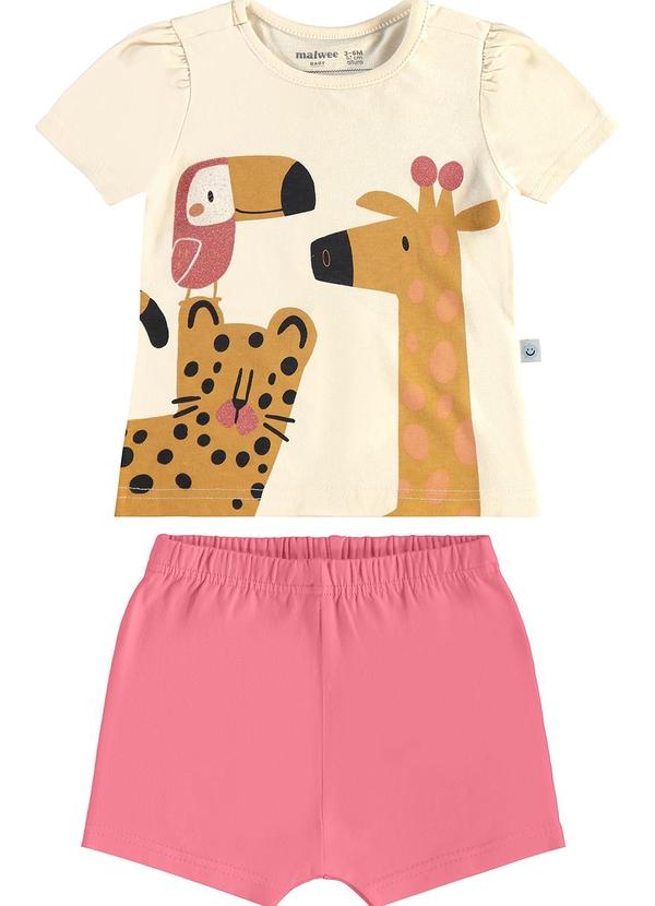 Malwee Kids - Conjunto Safari com Glitter Off White 2