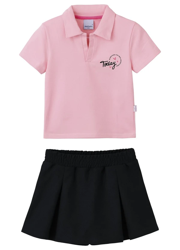 Malwee Kids - Conjunto Searching For New Adventures Rosa Claro