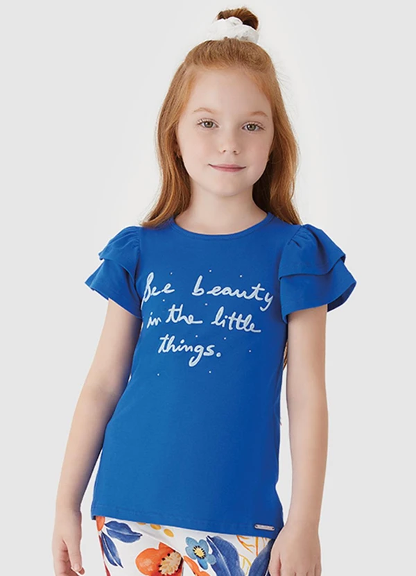 Carinhoso - Conjunto See Beauty Floral Menina Azul Escuro 2