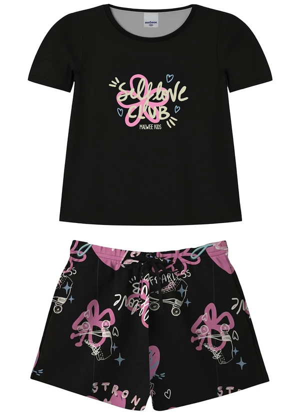 Malwee Kids - Conjunto Self Love Club Preto 2