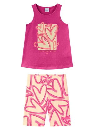 Malwee Kids - Conjunto Self Love Club Rosa Fúcsia - MALWEE KIDS