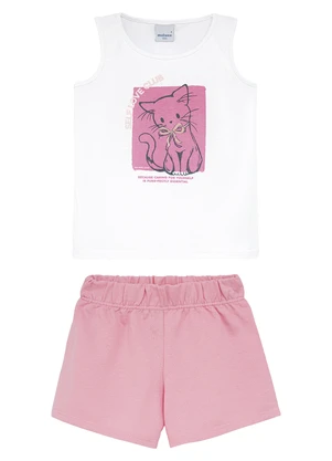 Malwee Kids - Conjunto Selflove Club em Moletinho Branco - MALWEE KIDS