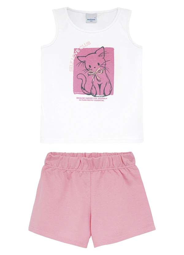 Malwee Kids - Conjunto Selflove Club em Moletinho Branco