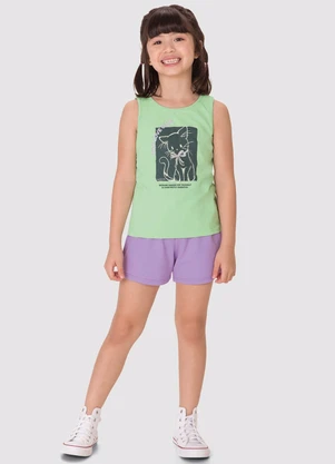 Malwee Kids - Conjunto Selflove Club em Moletinho Verde - MALWEE KIDS