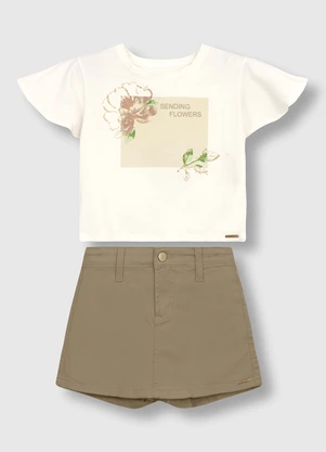 Carinhoso - Conjunto Sending Flowers Branco - CARINHOSO