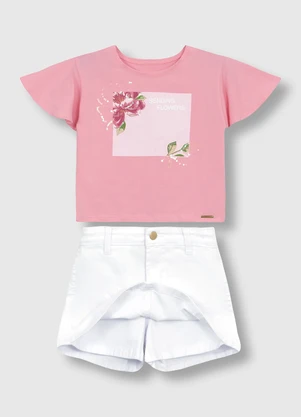 Carinhoso - Conjunto Sending Flowers Rosa - CARINHOSO