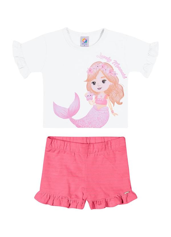 Alenice - Conjunto Sereia Encantada Menina Branco