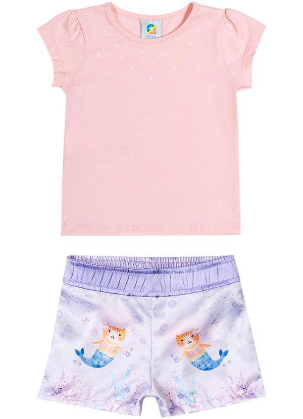 Alenice - Conjunto Sereia Superfofa Menina Rosa 2
