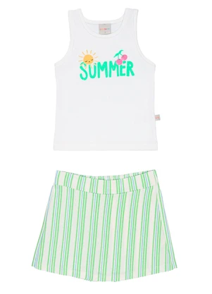 Tink Bink - Conjunto Short Saia Branco - TINK BINK