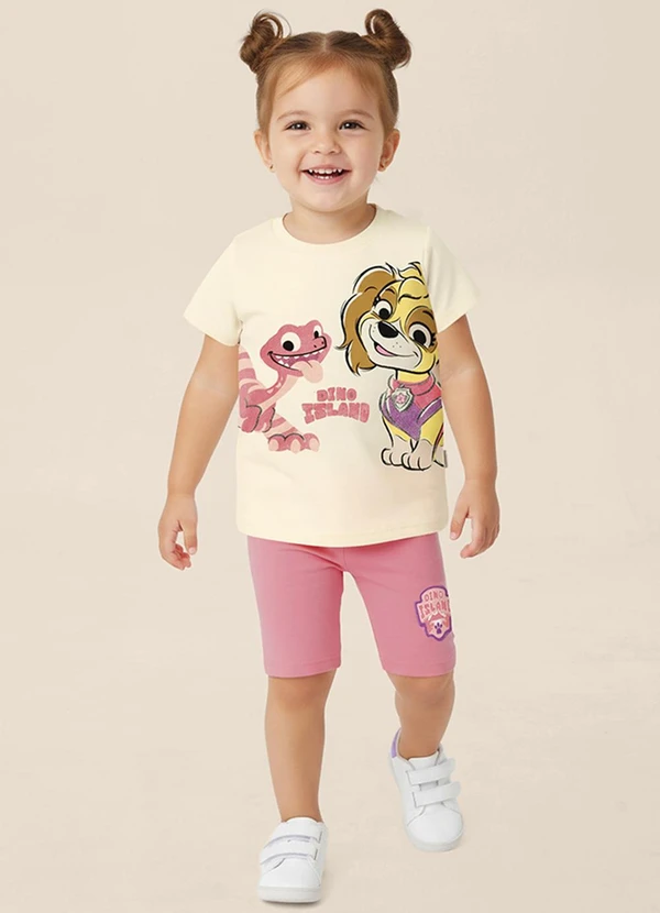Malwee Kids - Conjunto Skye Dino Island Patrulha Off White