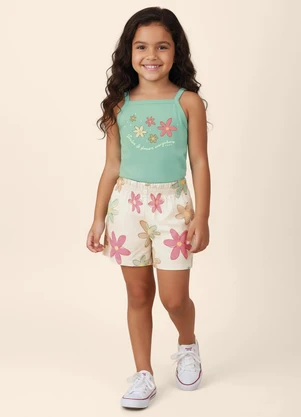 Malwee Kids - Conjunto Smiles & Flowers Verde Água - MALWEE KIDS