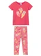 Malwee Kids - Conjunto Sorvetes Divertidos com Glitter Rosa - variação: Rosa Escuro