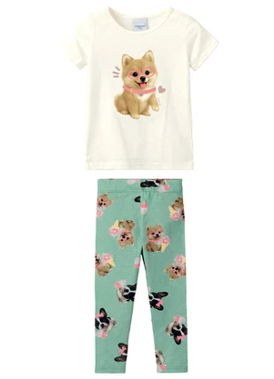Malwee Kids - Conjunto Spitz Alemão com Glitter Off White - MALWEE KIDS