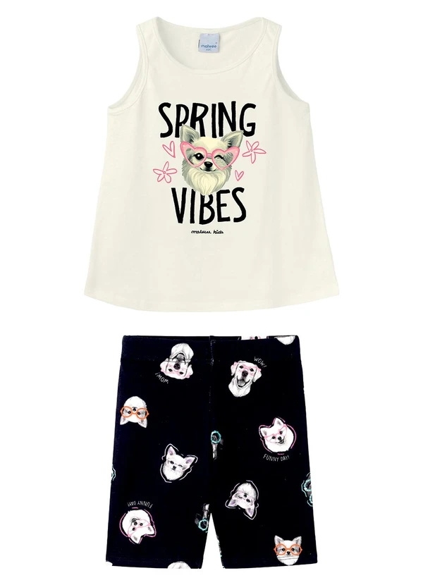 Malwee Kids - Conjunto Spring Vibes Off White