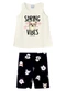 Malwee Kids - Conjunto Spring Vibes Rosa - variação: Off White