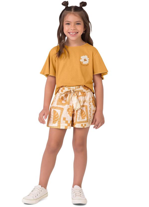 Malwee Kids - Conjunto Springtimes Smiles Amarelo Escuro