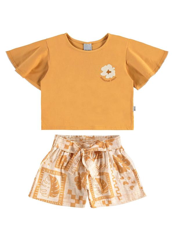 Malwee Kids - Conjunto Springtimes Smiles Amarelo Escuro 2
