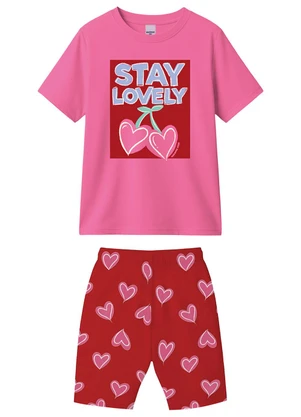 Malwee Kids - Conjunto Stay Lovely Rosa Escuro - MALWEE KIDS