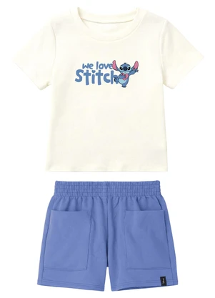 Malwee Kids - Conjunto Stitch Disney® Off White - MALWEE KIDS