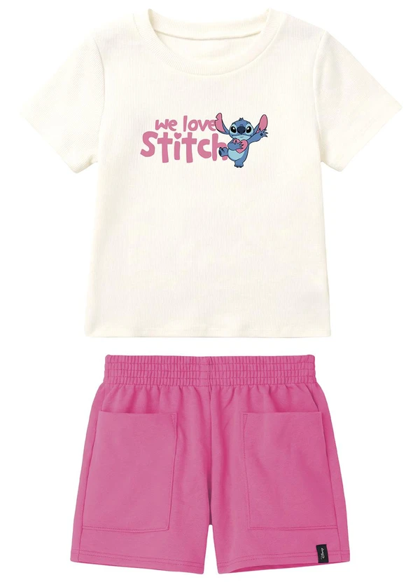 Malwee Kids - Conjunto Stitch Disney® Rosa