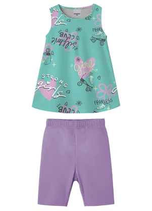 Malwee Kids - Conjunto Strong Girl em Malha Azul - MALWEE KIDS