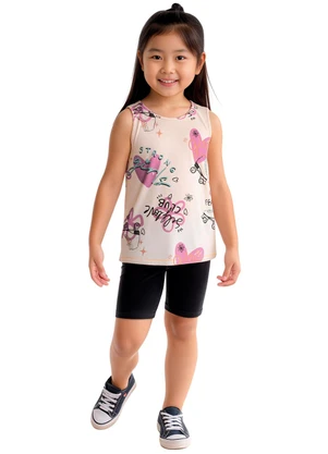 Malwee Kids - Conjunto Strong Girl em Malha Off White - MALWEE KIDS