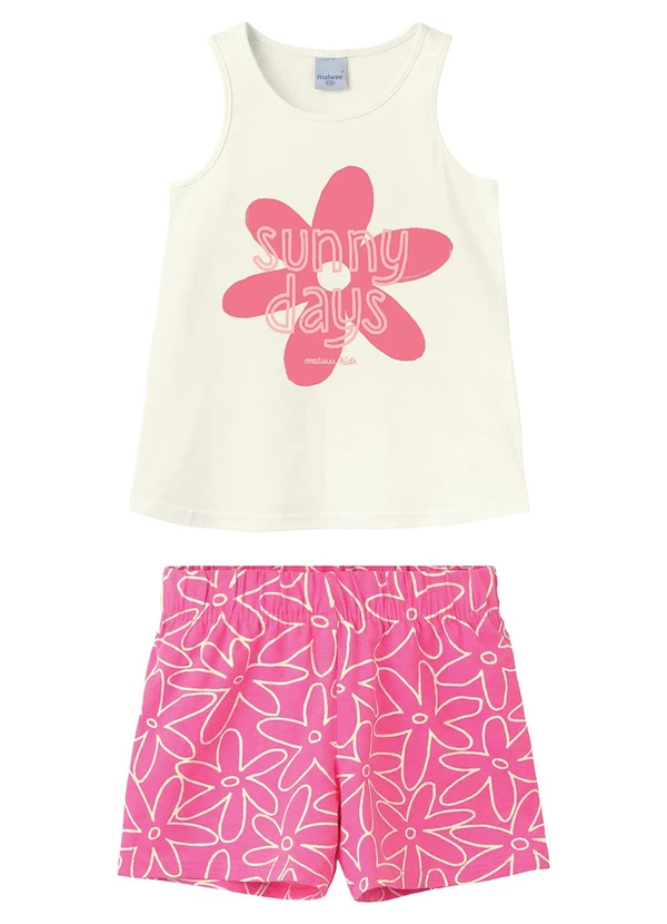 Malwee Kids - Conjunto Sunny Days Off White