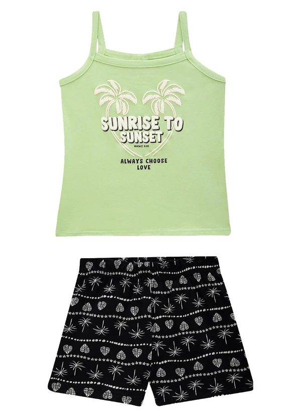 Malwee Kids - Conjunto Sunrise To Sunset Verde Claro