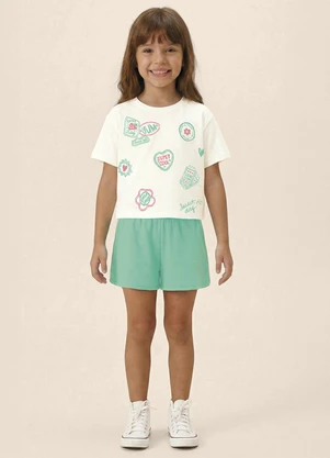 Malwee Kids - Conjunto Sweet Day Texturizado Off White - MALWEE KIDS