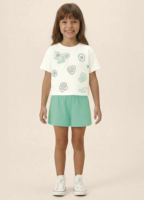 Malwee Kids - Conjunto Sweet Day Texturizado Off White