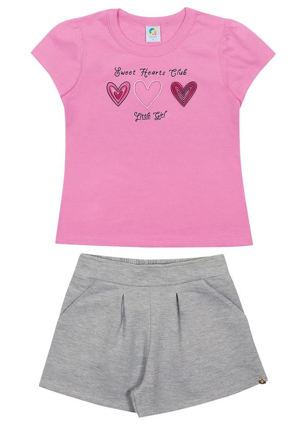 Alenice - Conjunto Sweet Hearts Club Meninas Rosa 2