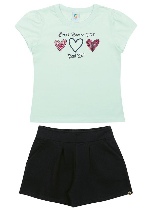 Alenice - Conjunto Sweet Hearts Club Meninas Verde